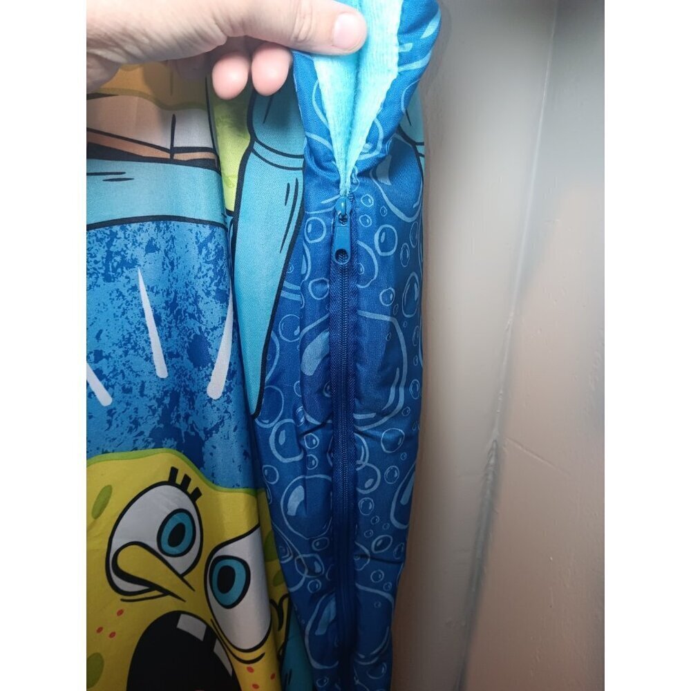 VTG 2002 Spongebob Square Pants Kids Sleeping Bag Blanket 27x55 Folded - Picture 4 of 7